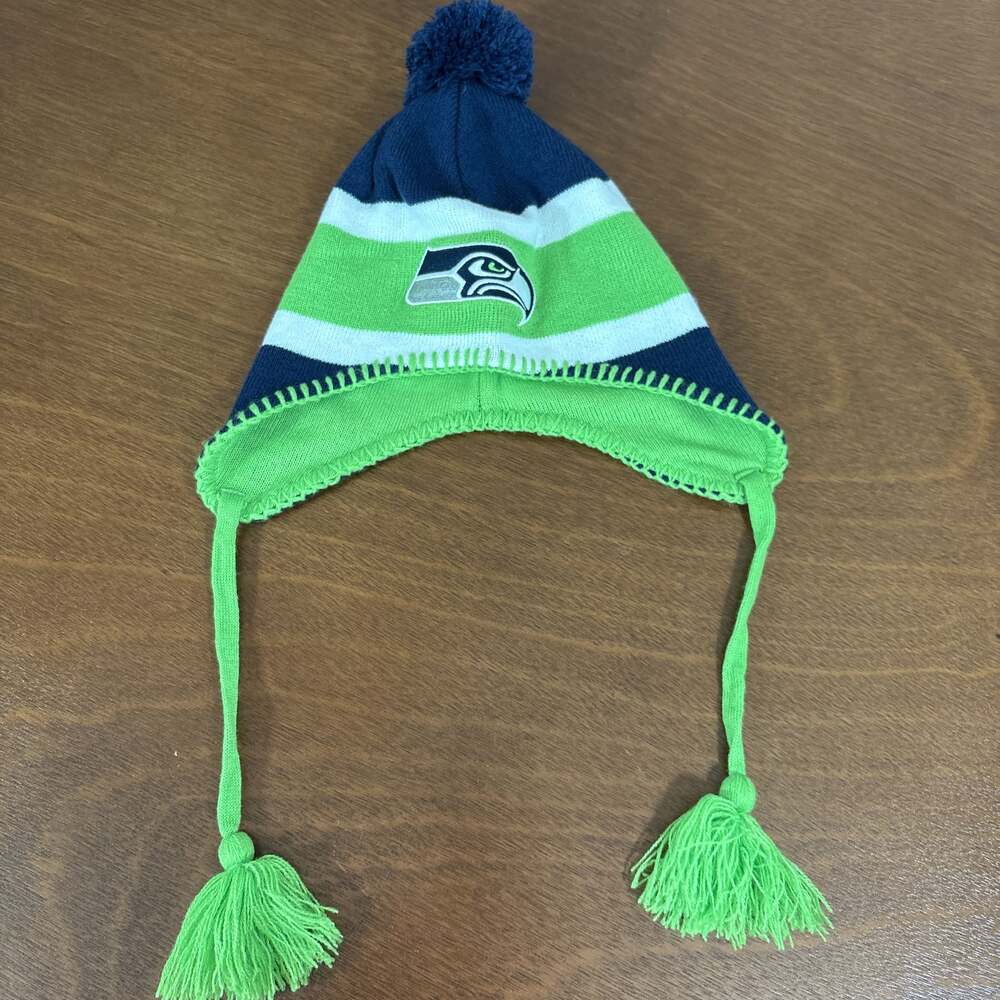 Seattle Seahawks Pom Beanie Hat